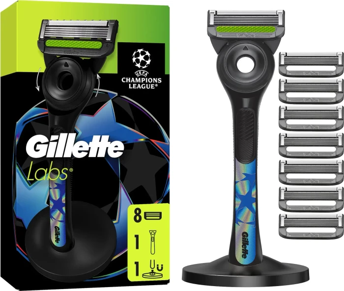 Gillette Labs UEFA Champions League Edition Rasierer + 8 Wechselklingen