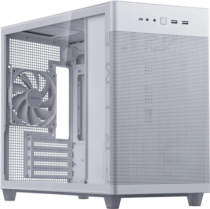 ASUS Prime AP201 Tempered Glass, weiß, Glasfenster