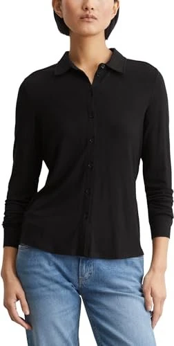 Marc O'Polo Regular Jersey Lenzing Ecovero Hemd langarm schwarz (Damen)