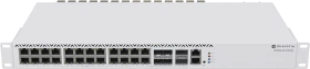 MikroTik Cloud Router Switch CRS326 Dual Boot Rackmount 2.5G Managed Switch, 20x RJ-45, 4x RJ-45/SFP+, 2x QSFP+ (CRS326-4C+20G+2Q+RM)