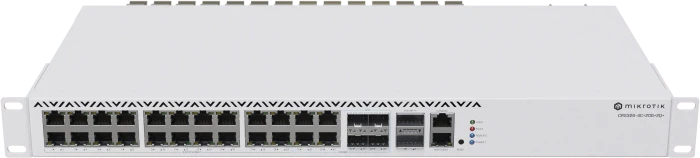 MikroTik Cloud Router Switch CRS326 Dual Boot Rackmount 2.5G Managed Switch, 20x RJ-45, 4x RJ-45/SFP+, 2x QSFP+