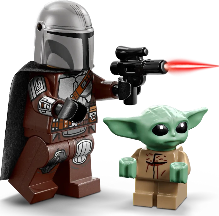 LEGO Star Wars - Der Mandalorianer und Grogu auf ihrem Speeder Bike