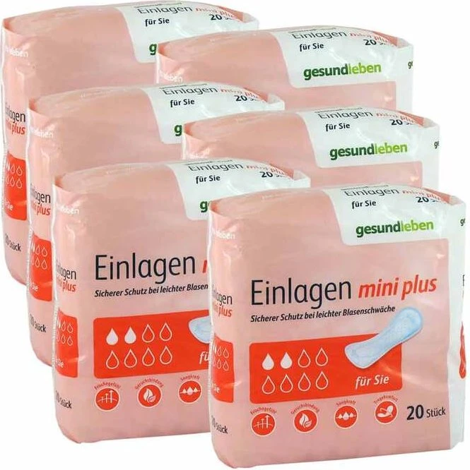 Gesundleben mini plus Hygieneeinlage, 120 Stück (6x 20 Stück)