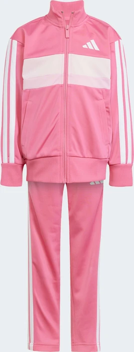 adidas Seasonal Essentials Tiberio 3-Streifen Tricot Trainingsanzug pink fusion/white/clear pink (Junior)