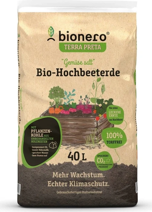 bionero Terra Preta Gemüse Satt Hochbeeterde, 40l
