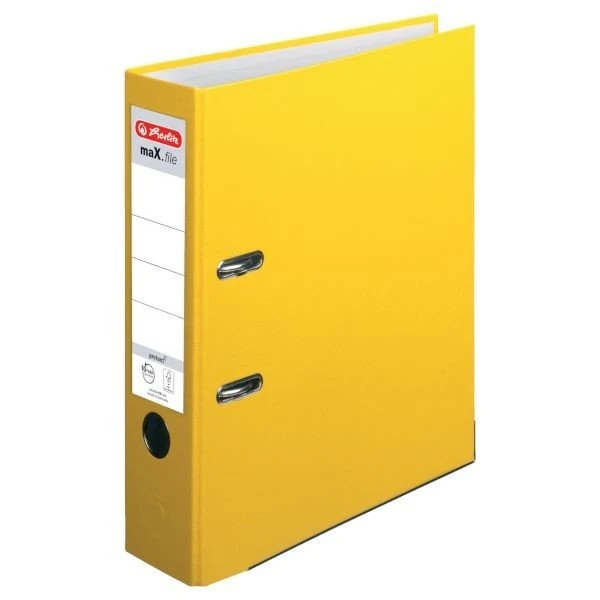 Herlitz maX.file protect Ordner 2-Ring, 80mm, A4, gelb