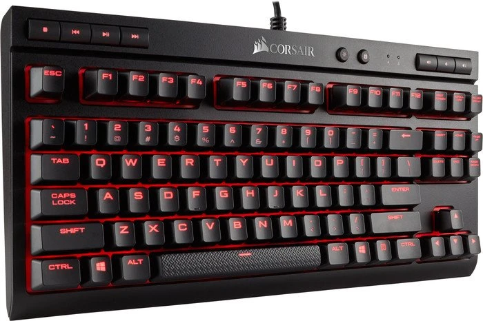 Corsair Gaming K63, LEDs rot, MX RED, USB, DE