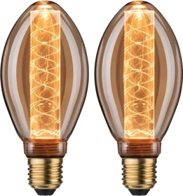 Paulmann Inner Glow Edition Spiralmuster LED Birne E27 4W/818 gold, 2 Stück