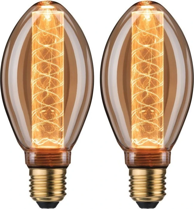Paulmann Inner Glow Edition Spiralmuster LED Birne E27 4W/818 gold, 2 Stück