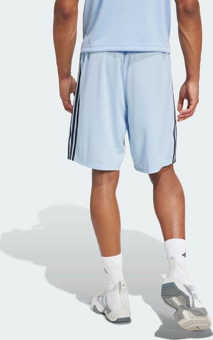 adidas Train Essentials Piqué 3-Streifen Trainingshose kurz glow blue/black (Herren)