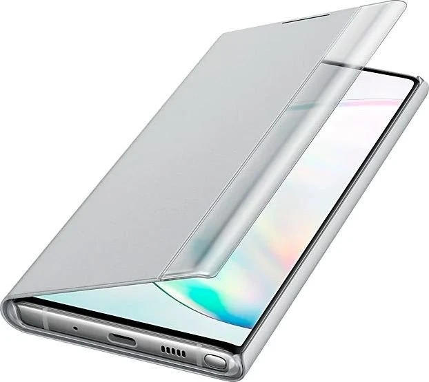 Samsung Clear View Cover für Galaxy Note 10 silber