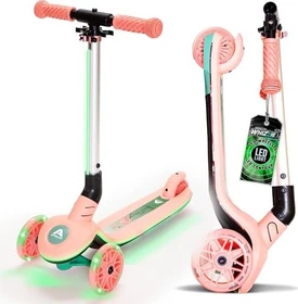 Apollo Whiz LED Kickboard rosa