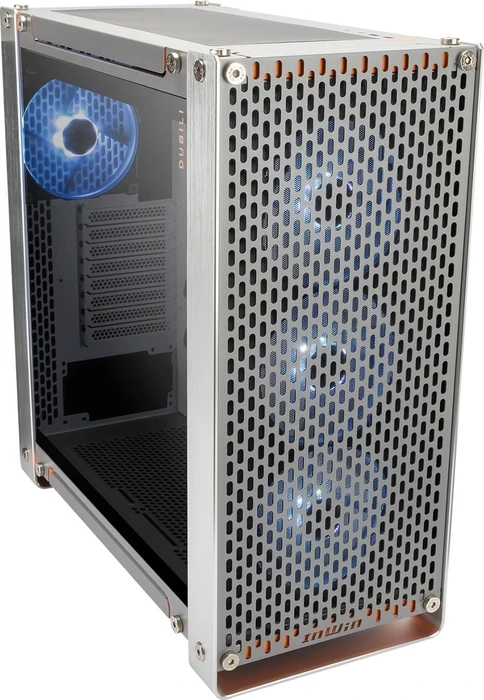 In Win Dubili Titanium Grey DIY Edition, modular, grau, Glasfenster