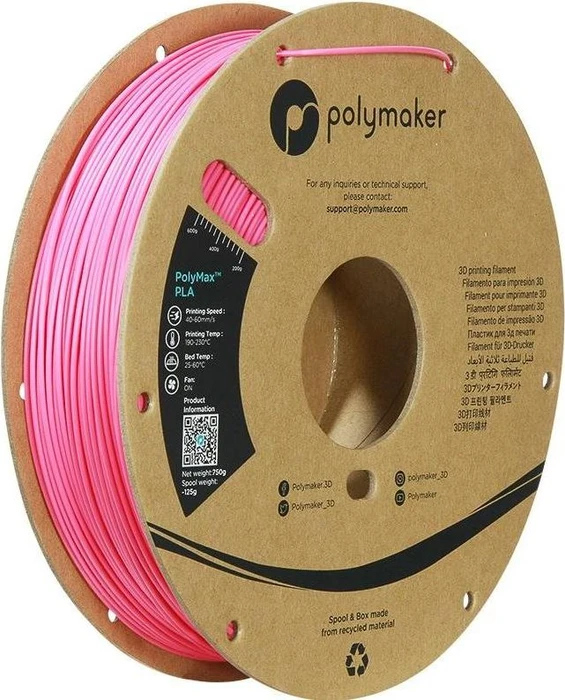 Polymaker PolyMax PLA, rosa, Spule, 1.75mm, 750g