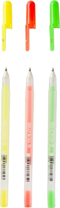 Sakura Gelly Roll Moonlight Fluorescent Happy Gelroller (Mine) sortiert, 3er-Set, Etui