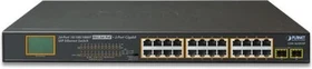 Planet GSW Rackmount Gigabit Switch, 24x RJ-45, 2x SFP, 300W PoE+ (GSW-2620VHP)
