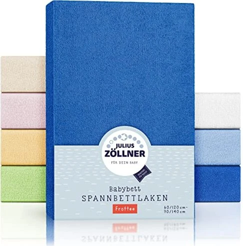 Julius Zöllner Spannleintuch für Babybett Jersey 70x140cm blau