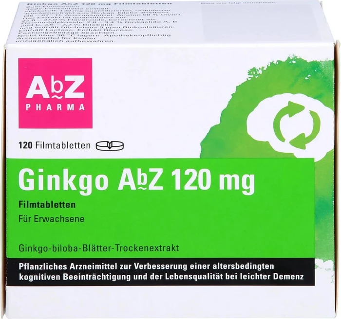 Ginkgo AbZ 120 mg Filmtabletten mit Ginkgo biloba, 120 St