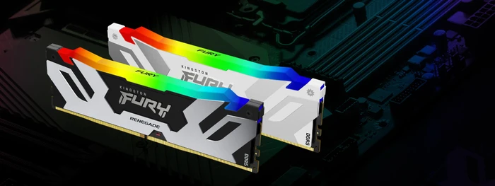 Kingston FURY Renegade RGB weiß/silber UDIMM 32GB Kit, DDR5-6400, CL32-39-39, 1RX8