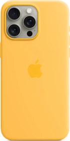 Apple Silikon Case mit MagSafe für iPhone 15 Pro Max warmgelb