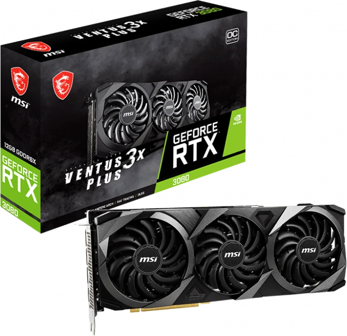 MSI GeForce RTX 3080 Ventus 3X Plus 12G OC LHR, 12GB GDDR6X, HDMI, 3x DP