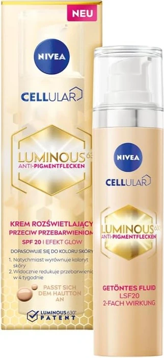 Nivea Cellular Luminous630 Anti-Pigmentflecken Getöntes Gesichtsfluid LSF20, 40ml