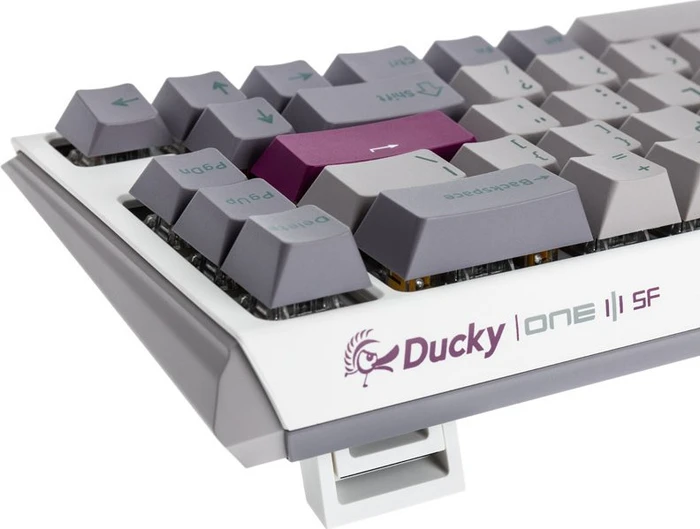 Ducky One 3 SF, Mist Grey, PBT, LEDs RGB, MX SILENT RGB RED, USB, US