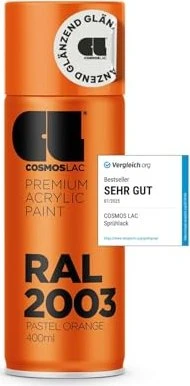 Cosmos Lac Acryllack-Spray RAL 2003 pastel orange glänzend, 400ml