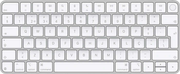 Apple Magic Keyboard mit Touch ID für Mac mit Apple Chip (USB-C), weiß/silber, USB/Bluetooth, PT