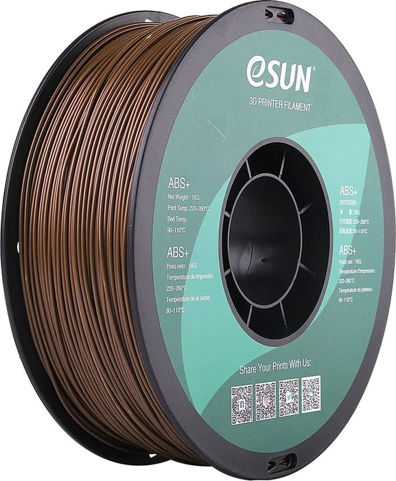 eSUN ABS+, brown, Spule, 1.75mm, 1.00kg