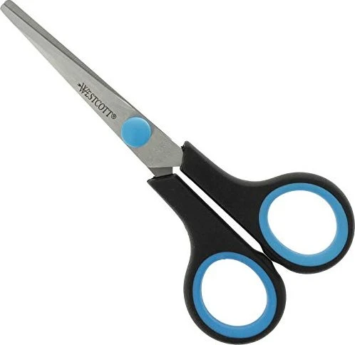 Westcott Easy Grip Universalschere, Rechtshänder, 130mm, schwarz/blau