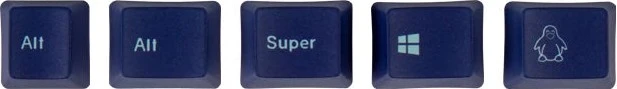 Keychron OEM Dye-Sub Keycap-Set Beach - Version B, Kunststoff (PBT), Beach, blau/gelb, 114 Tasten, ANSI-US