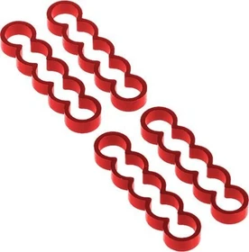 Alphacool Eiskamm Alu X5 Flat Kabelkamm 4mm, rot, 4er-Pack