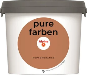 Alpina Farben Pure Farben Wandfarbe innen kupferorange, 2.5l