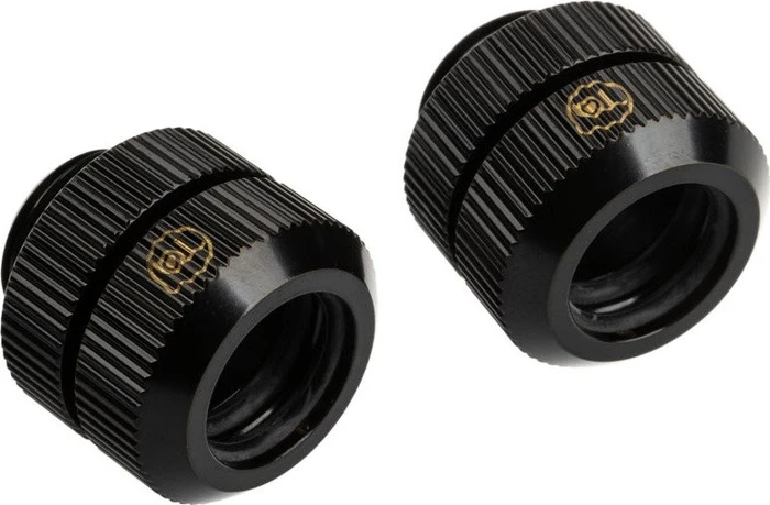 Bitspower Touchaqua Link Adapter Female G1/4", 16-22mm verstellbar, Glorious Black, 2er-Pack