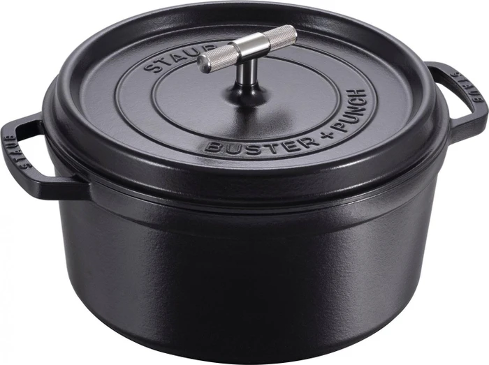 Zwilling Staub Cocotte Buster+Punch Schmortopf rund 28cm 6.7l schwarz