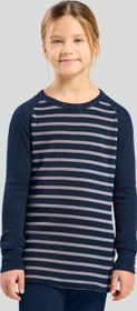 Odlo Active Warm Eco Stripes Funktionsshirt langarm gray ridge melange (Junior)