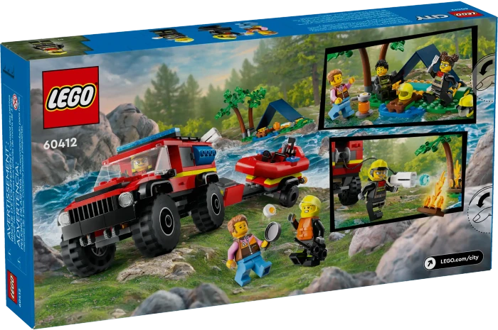 LEGO City - Feuerwehrgeländewagen mit Rettungsboot