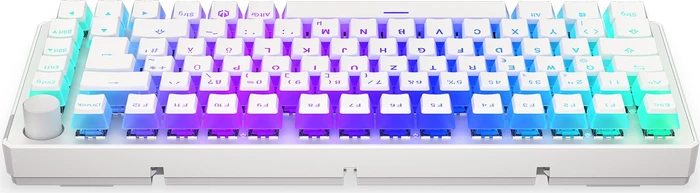 Endorfy Thock 75% Wireless Pudding, Onyx White, PBT, LEDs RGB, hot-swap, Kailh Box BLACK, USB/Bluetooth, DE