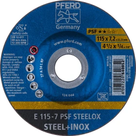Pferd E 115-7 PSF STEELOX Schleifscheibe, 115x7.2x22.23mm, 10 Stück