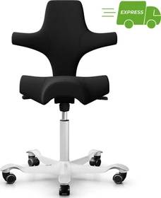 HAG Capisco 8106 Xtreme Sattelstuhl, schwarz, Gestell weiß