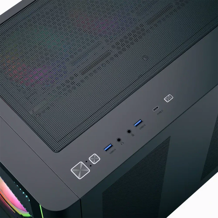 AeroCool P500C Evo Black, Glasfenster