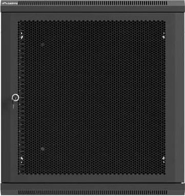 Lanberg WF01 Series 19" Wandschrank 12HE, hängend, Flatpack, Gitternetztür, IP20, RAL 9004, 600mm tief