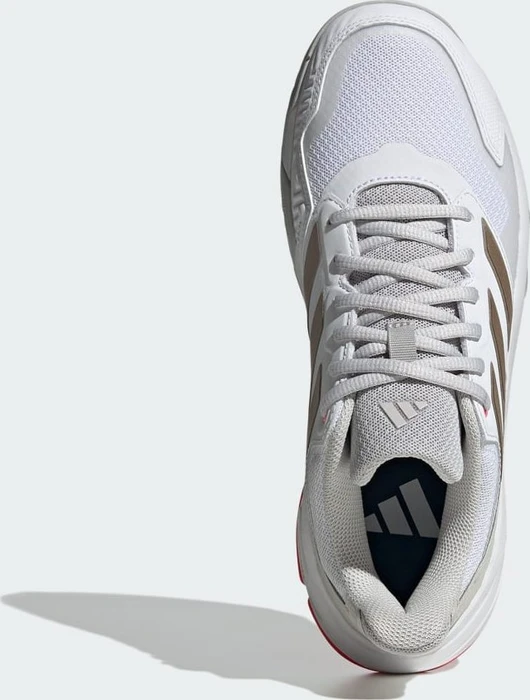 adidas CourtJam Control 3 cloud white/iron metallic/lucid red