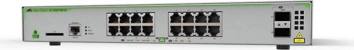 Allied Telesis CentreCOM GS970M Desktop Gigabit Managed Switch, 16x RJ-45, 2x SFP