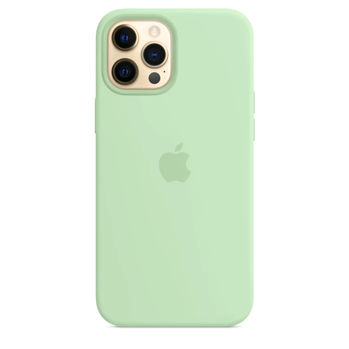 Apple Silikon Case mit MagSafe für iPhone 12 Pro Max Pistazie
