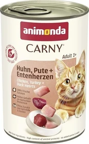 animonda Carny Adult Huhn, Pute und Entenherzen, 2.40kg (6x 400g)