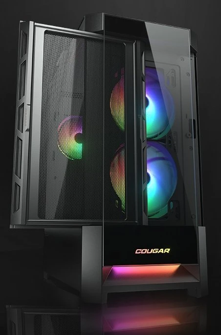 Cougar Duoface RGB, schwarz, Glasfenster