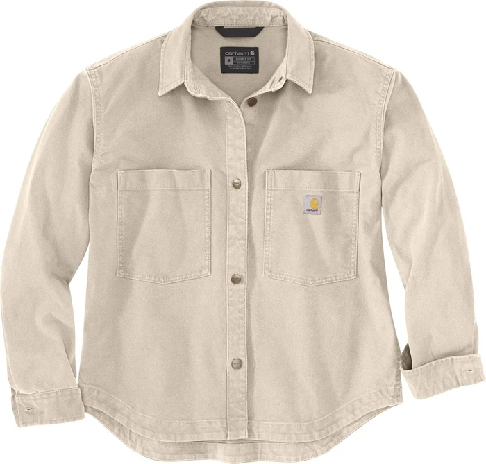 Carhartt Rugged Flex Loose Fit Heavyweight Duck Hemd langarm oat milk (Damen)