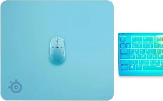 SteelSeries QcK Large Aqua, 450x400mm, blau